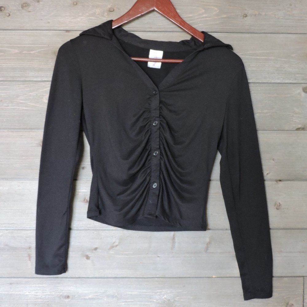 No Boundaries Button Up Crop top Small
